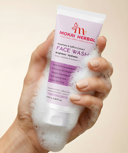 Mokai Herbal Saffron & Rosemary Face Wash