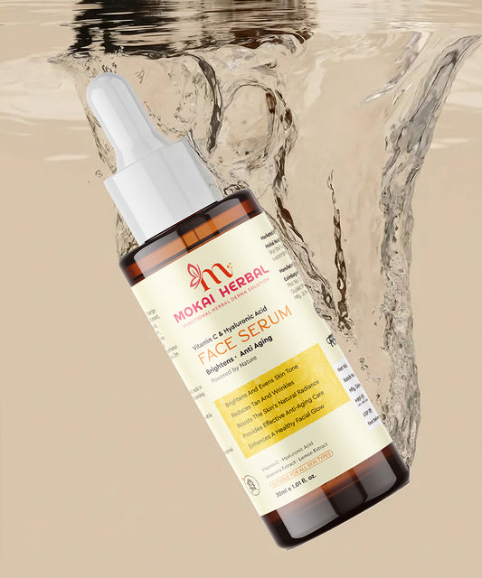 Mokai Herbal Natural Vitamin C & Hyaluronic Acid Face Serum