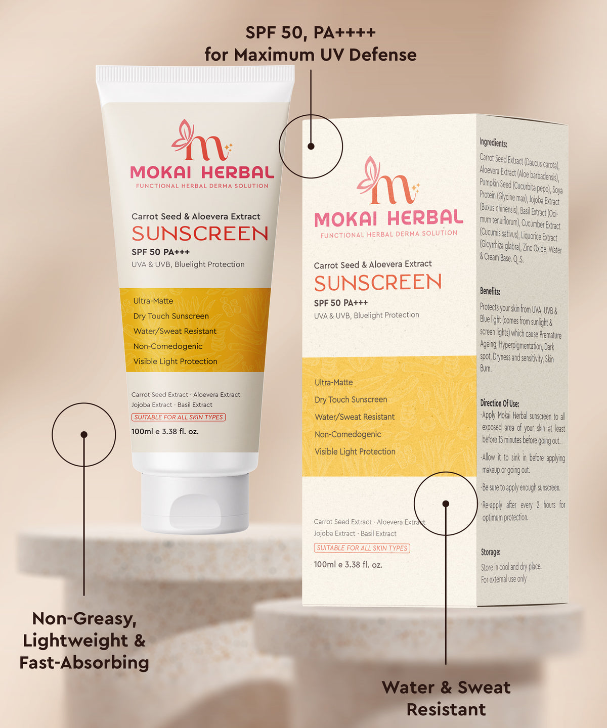 Mokai Herbal Liquorice & Carrot Seed Functional Sunscreen